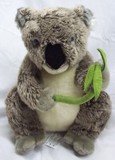 FAO Schwarz CUTE KOALA BEAR W/ PLANT 11" Plush Stuffed Animal TOY