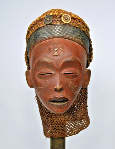 Máscara africana A Chokwe Pwo colección Ex Banks - Imagen 4 de 8