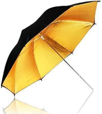 33" Black  Gold Black/Gold Photo Studio Umbrella Photo Video Umbrella Reflector