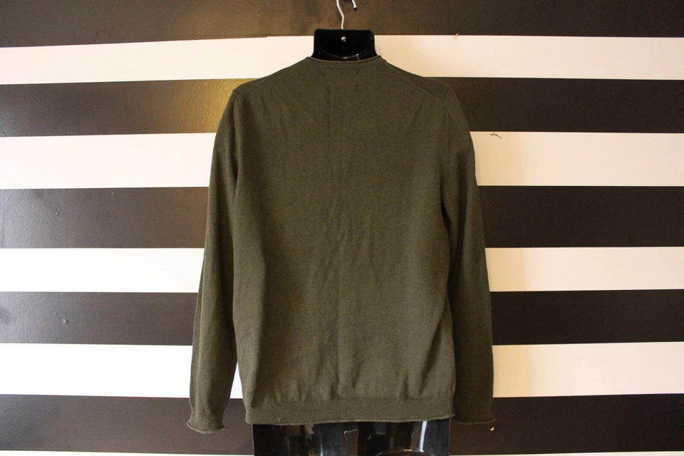 Suéter de cuello redondo negro marrón 1826 para hombre verde oscuro talla M mediano Foto 2 de 4