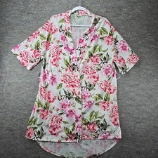 Show Me Your Mumu Robe Womans One Size White Floral Coverup Open Gown 'No Belt'
