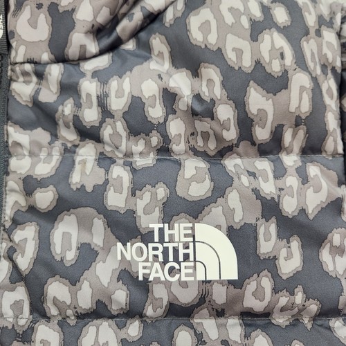 The North Face Jacket Girls Large Gray Puffer 550 Printed Hyalite Down Coat - Picture 4 of 17