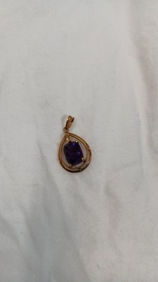 K18YG pendant top model number Purple stone attached
