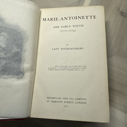 Marie-Antoinette: Her Early Youth 1770-1774 Hardcover Macmillan 1912 YOUNGHUSBAN - Foto 9 di 14