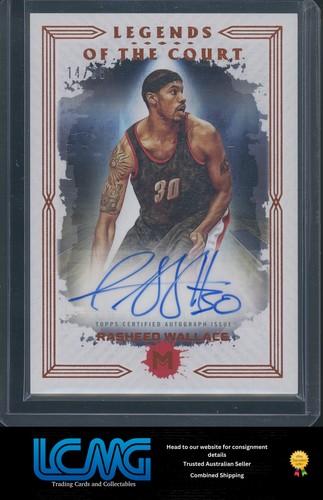 2023-24 Topps Motif Rasheed Wallace Legends of the Court Cadmium Orange #/25 RAA