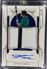 2024 Panini National Treasures - Jonny Farmelo PMS-JF AUTO, MEM, SN /99 MARINERS