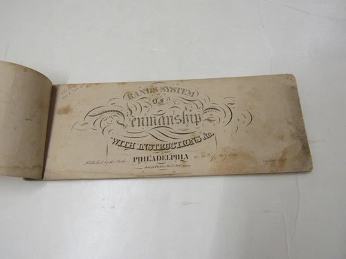 1819 Benjamin Rand System of Penmanship with Instructions, Rare
