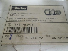 LOT OF 4 PARKER 12-8 FBZ-SS CPI MALE ADAPTER NSMP
