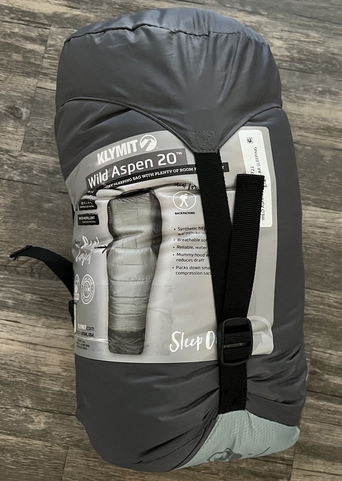 Klymit Wild Aspen Sac de couchage momie léger 20 degrés F