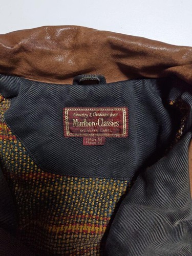 Marlboro Classics Collar Leather Quilted Jacket Men's Size L, EU 54 / FR 45 - Picture 9 of 11