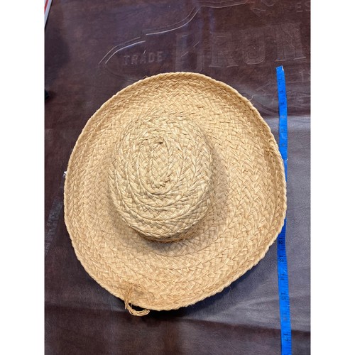 Helen Kaminski Australia 100 % Raffia breite Krempe gewebter Stroh Sonnenhut natur - Bild 13 von 13