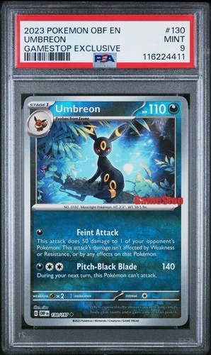 2023 Pokemon Gamestop Umbreon Stamp Promo 130/197 Card OBF PSA 9 Mint