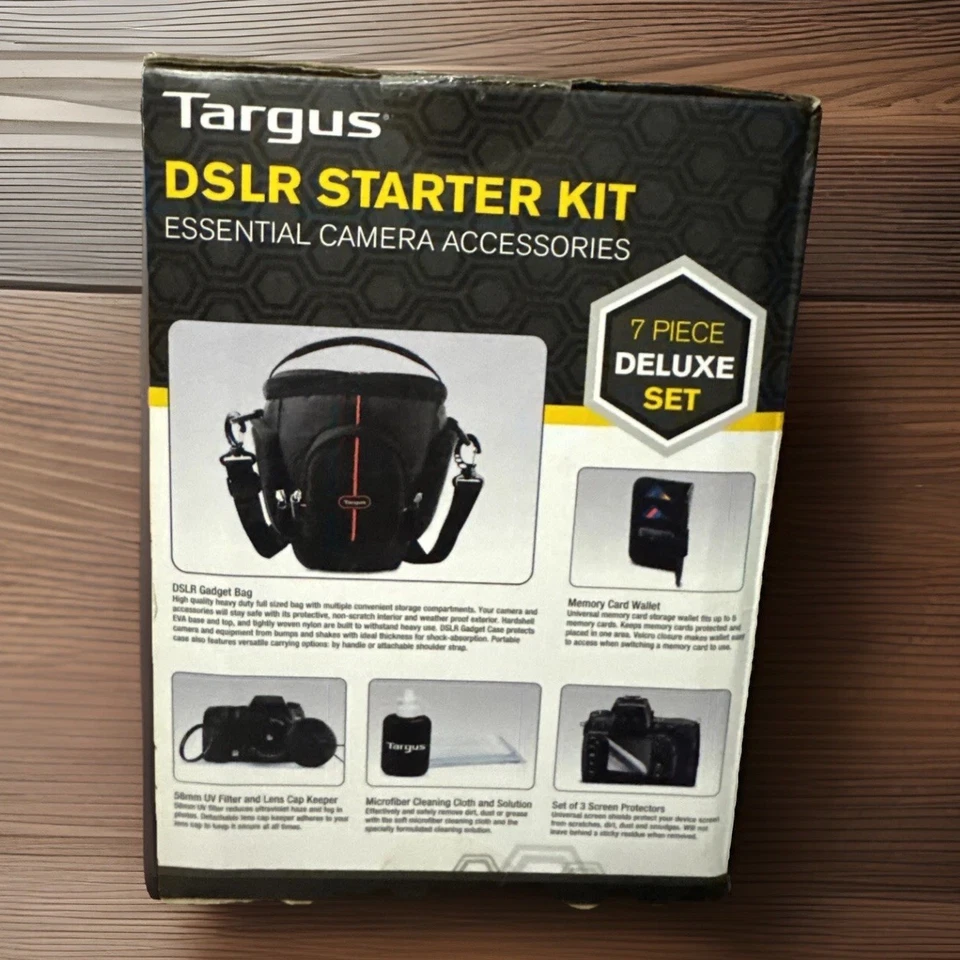 Kit de inicio Targus DSLR - Accesorios para cámara, filtro UV de 58 mm, bolsa para gadgets Foto 4 de 4