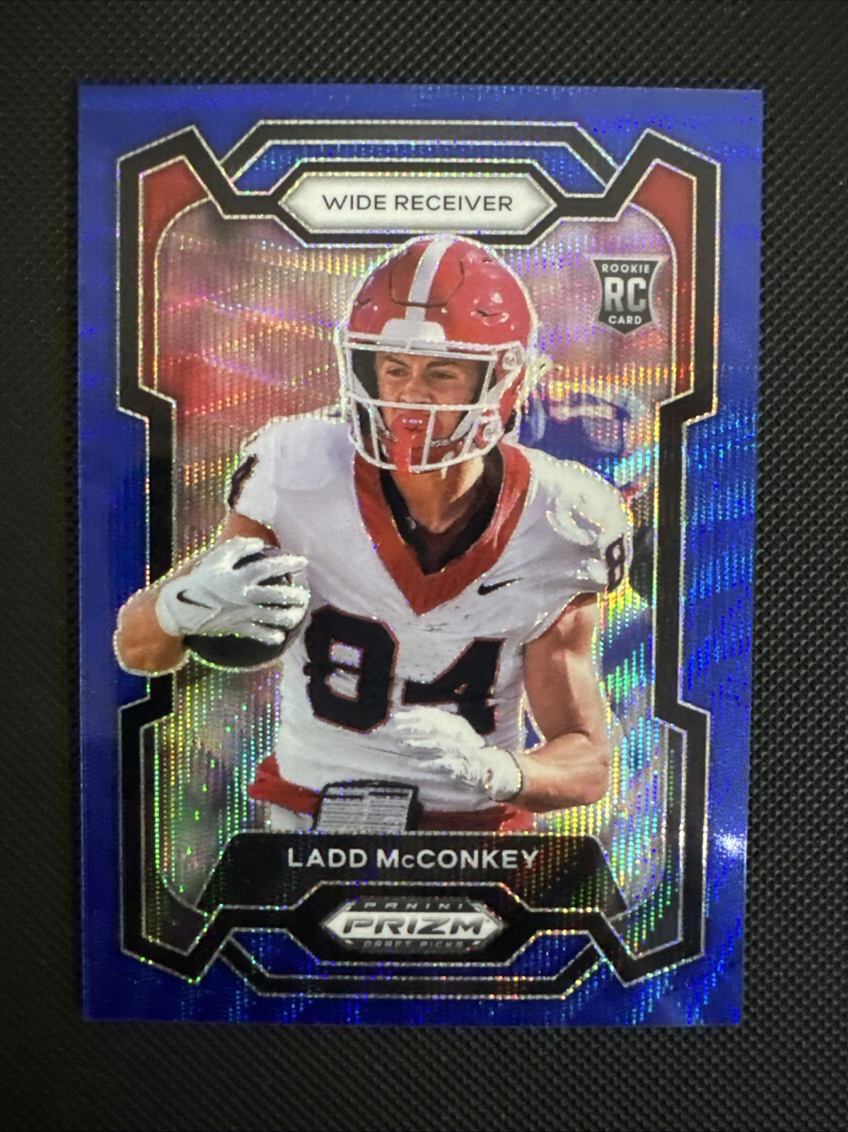 2024 Panini Prizm Draft Picks - Ladd McConkey #180 Blue Wave Prizm /249 (RC)