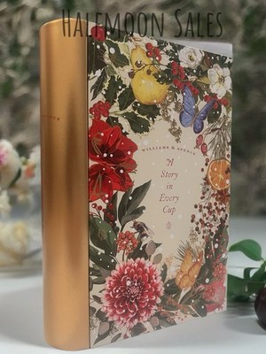 William & Spence  A Story In Every Cup  Tea Tin Book, Gift Floral