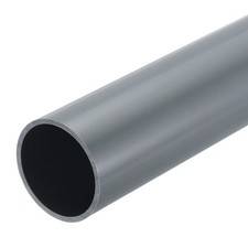 PVC Rigid Round Pipe 34.2mm ID 38mm OD 8" Length Light Grey High Impact