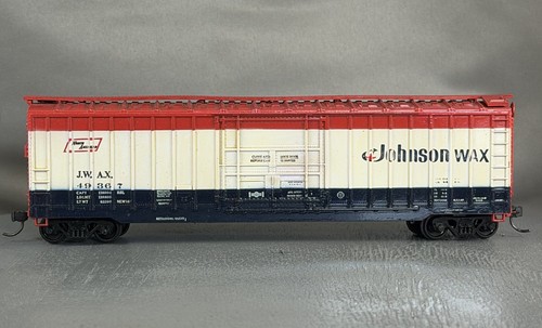 Athearn - Johnson Wax - 50' O/B enchufe puerta caja coche + peso # 49367 con Kadees | Zustand: Used