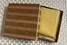 Volupte Green Rhinestone Compact w/Mirror/Powder Pad/Cover in I Magnin Box (cm)