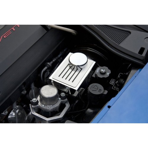 ACC M Cylinder Cover Wht CF Inlay fits 14-19 Corvette Z06 Manual-Ribbed Polished - Picture 2 of 6