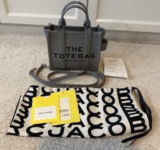 Original Marc Jacobs Micro Tote Bag | Leder | Grau |Neuwertig| FullSet | NP 395€