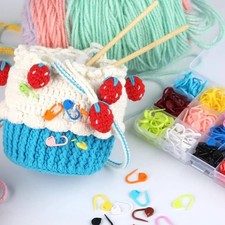 100xPlastic Locking Needle Stitch Holders Marker For Crochet Knitting Craft*****