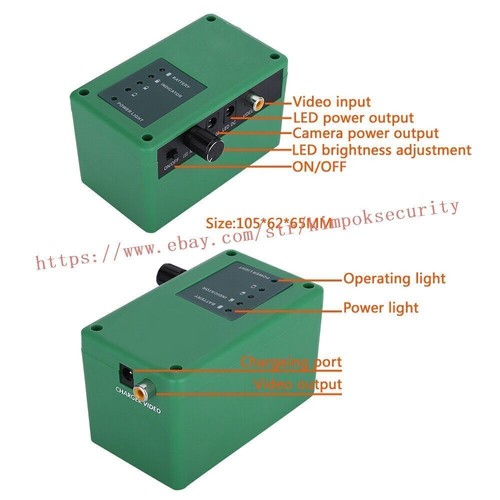 9" DVR Recorder 1000TVL Fish Finder Underwater Fishing Camera White+IR LEDs IP68 - Picture 13 of 16