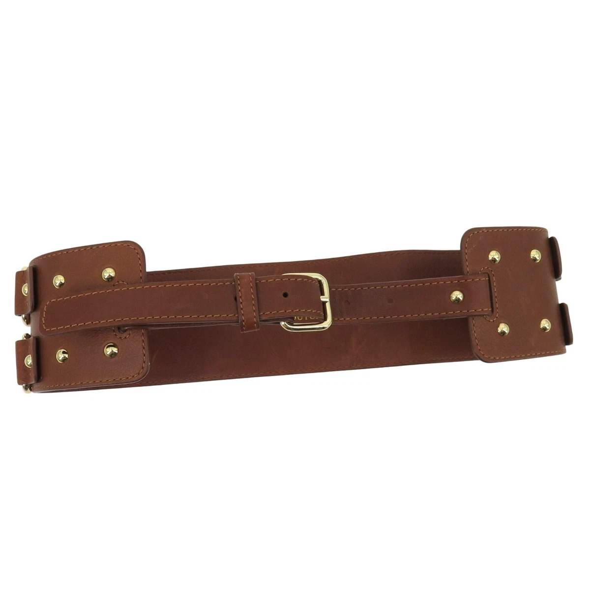 Vintage Juicy Couture Brown Leather Key Buckle Belt Juicy Couture Double belt. size L-XL. any questions... | Depop main image 3