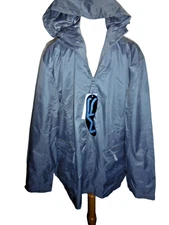 NEW Mack Russo Men’s Windbreaker Jacket Size XL Gray Water Resistant Hooded NWT