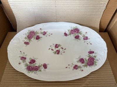Royal Kent Poland Large Pink Rose Gold Trim China Service For 8, Cottage Core!