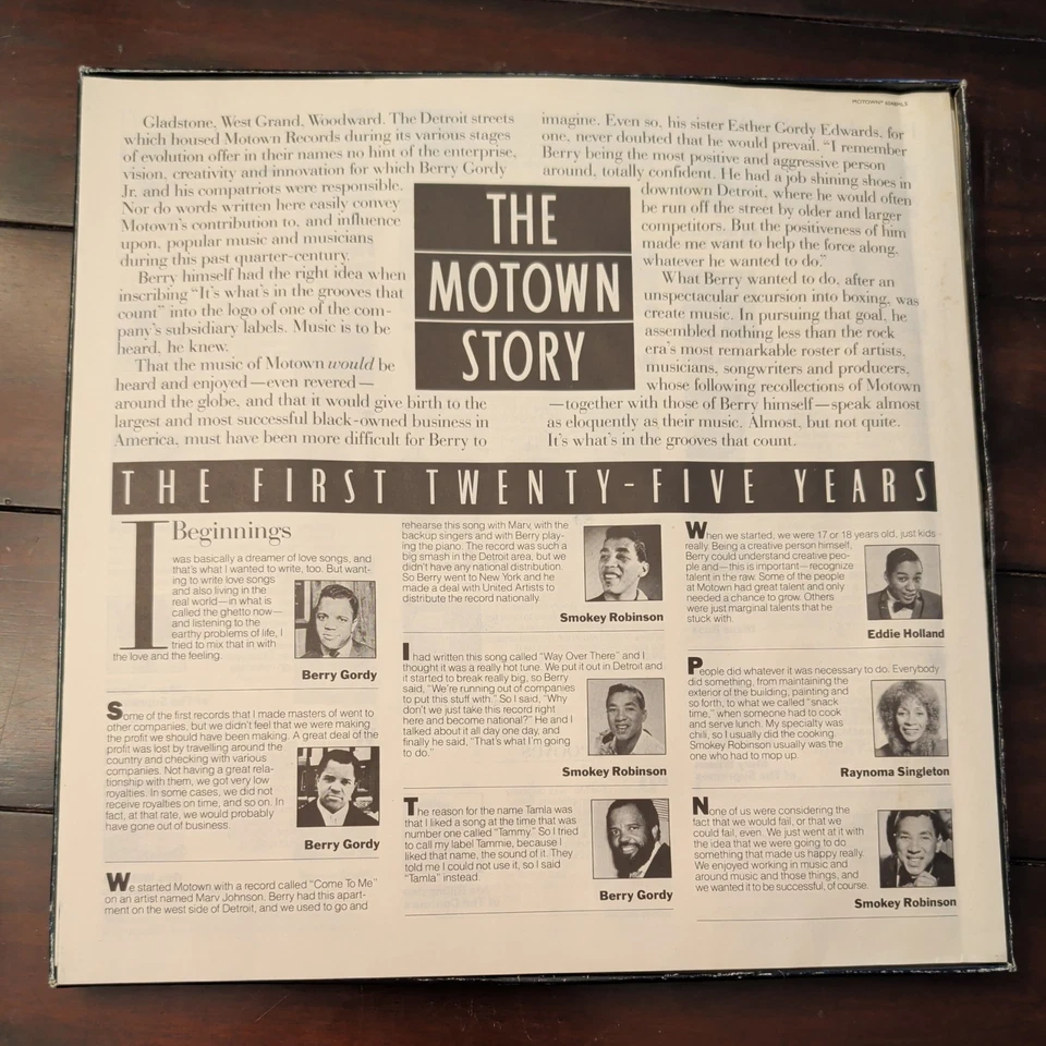The Motown Story The First Twenty-Five Years 5 LP Box Set 6048ML5 Inner Insert - Image 3 of 4