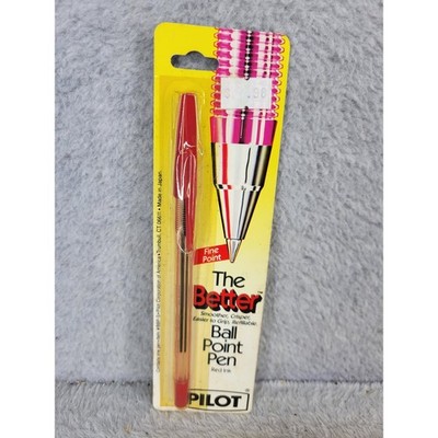 Vintage Pilot The Better Ballpoint Pen Red Ink Medium Point Japan 1980 s