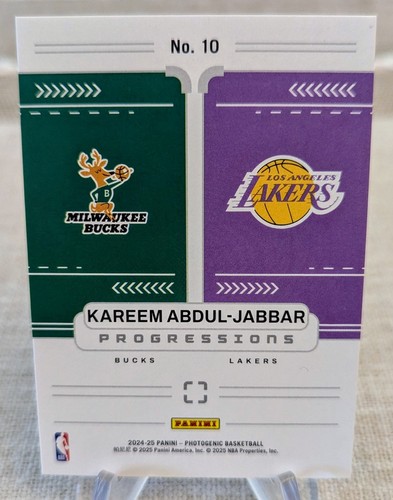 2024-25 Panini Photogenic Kareem Abdul-Jabbar Progressions #10 Bucks Lakers - Picture 2 of 2
