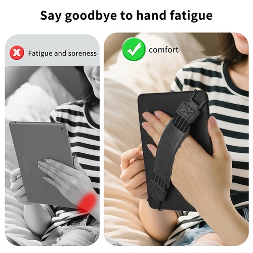Leather Hand Strap For 6-11" Tablet Stand For IPad Xiaomi For Kindle Kobo Voyaga - Photo 7/13