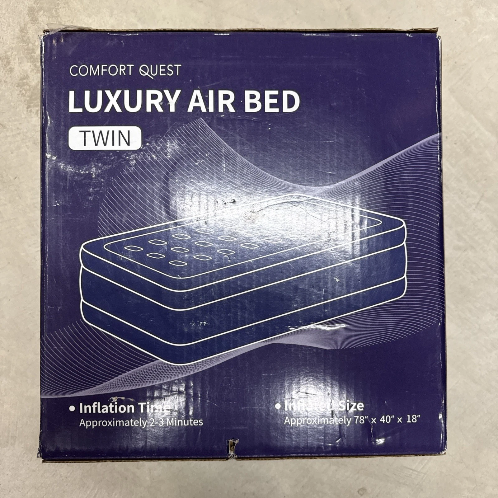 COMFORT QUEST Queen Air Mattress with Built-in Pump for Guest