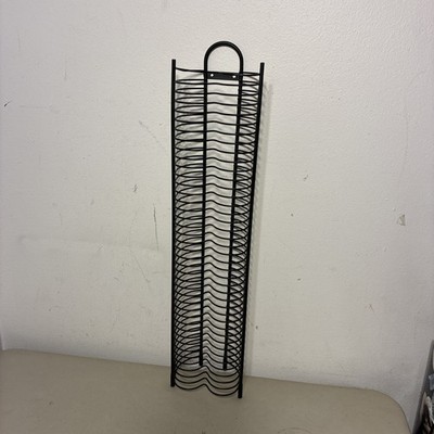 Atlantic Storage 40 CD Storage Rack Black Metal Wire Tower Wall Mount No Base