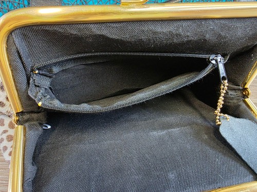 Bolso de mano Cee Klein de cuero genuino con cierre de beso estilo retro - Imagen 13 de 13