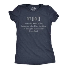 Womens Fit-Ish Definition T Shirt Funny Lazy Fitness Tee