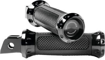 Performance Machine 0035-1243M-B Footpegs Overdrive Rider - Black Ano Driver - Picture 2 of 4
