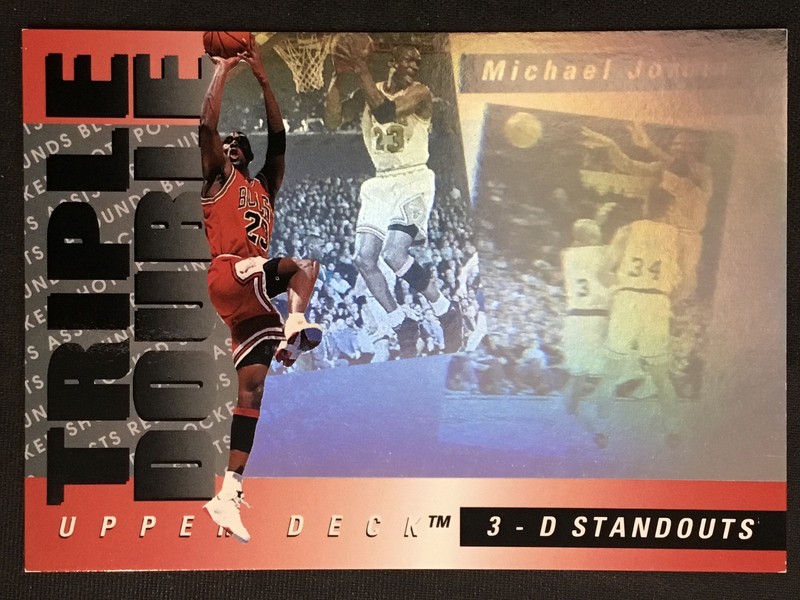 1993-94 Upper Deck French #TD2 Michael Jordan Chicago Bulls Triple Double MINT