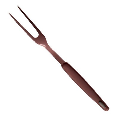 Vintage Pink Ekco Meat Serving Fork Utensil Nylon 11  Long Kitchen Tool Made USA
