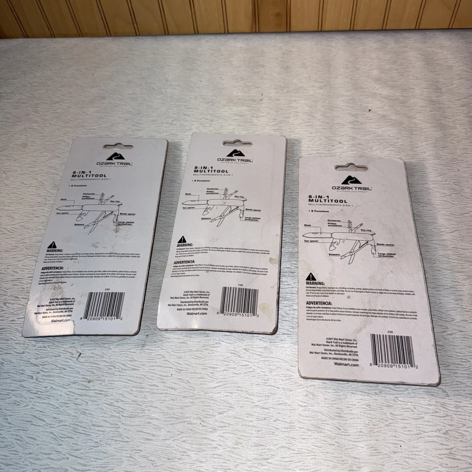 Ozark Trail 8-in-1 Multitool Pocket Knife Red Pack of 3 New - Image 2 of 4