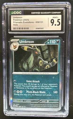 2025 Pokemon Prismatic Evolutions Umbreon #059/131 CGC 9.5