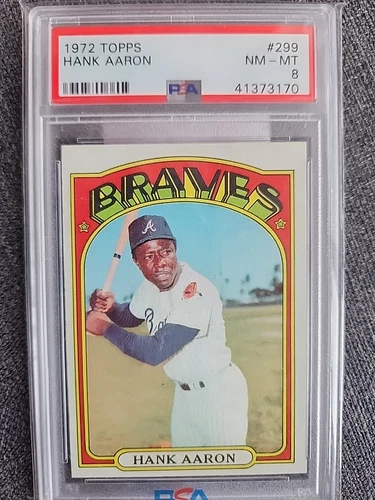 1972 TOPPS HANK AARON #299 GRADE 8