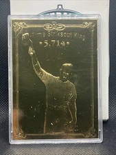 1995 Bleachers 23kt Gold Nolan Ryan All-Time Strikeout King w/Box & COA