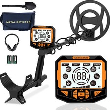 Metal Detector for Adults Professional, IP68 Waterproof 10" Coil with LCD Dis...