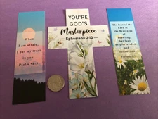 Bible Verse Bookmarks Lot of 3.