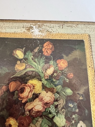 Italian Gilded Floral Wall Pictures Distressed Antiqued Gold Florentine Plaque-4 - Picture 13 of 16