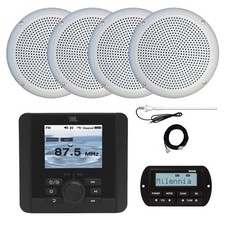 JBL Marine Bluetooth AM/FM/WB Radio, Remote, Extension, 4x Speakers, Antenna