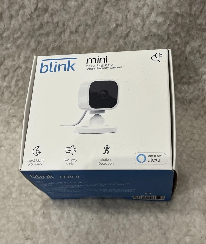 3 PACK- New Blink Mini Compact Indoor Plug-In Smart Security Camera, 1080p, - Image 2 of 4