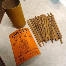 1939 Golden Gate International Expo - Chinese fortune-telling stick set Cha-GAR